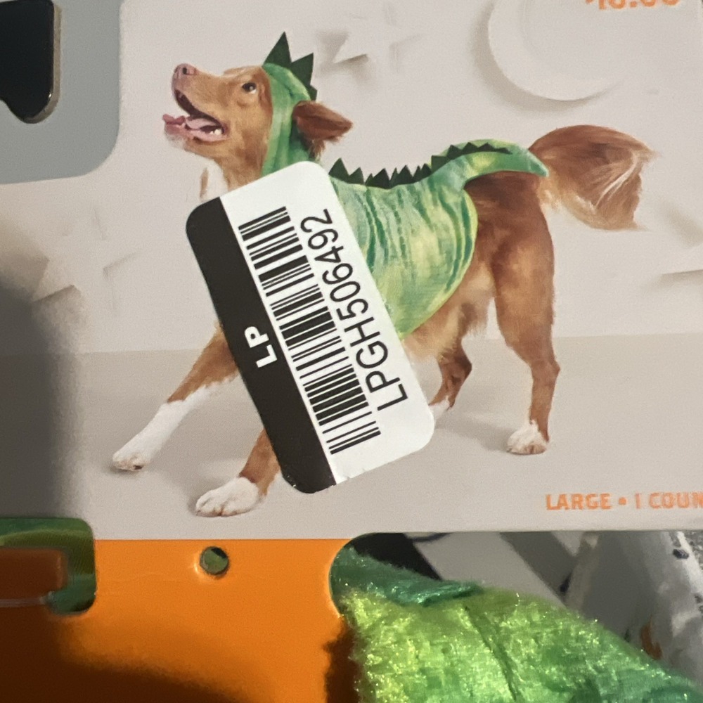 Dinosaur‎ Dog Hoodies Pet Clothes Costume Sz Large Up To 80lbs Green